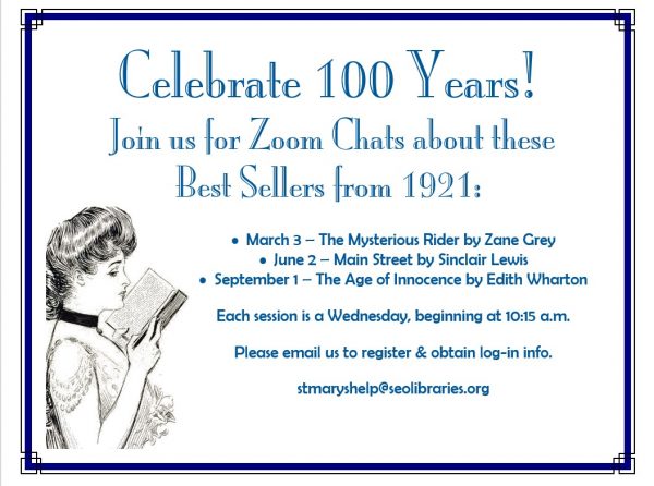 Library 100th Anniversary Book Chats: Best Sellers from 1921