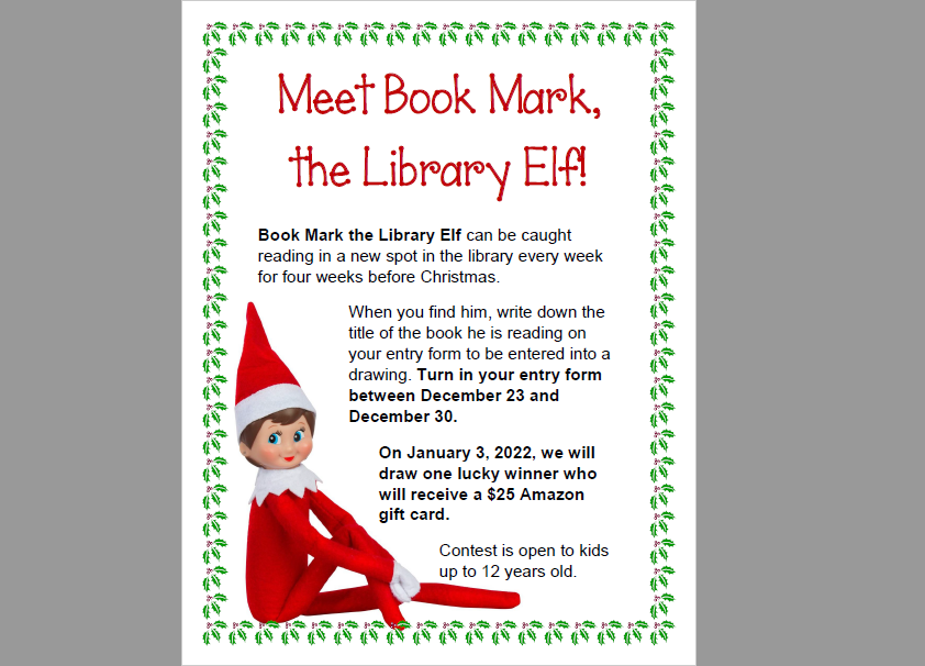 book mark elf dec 2021