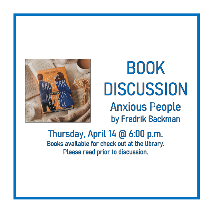book discussion April 2022 Anxious People web square ad