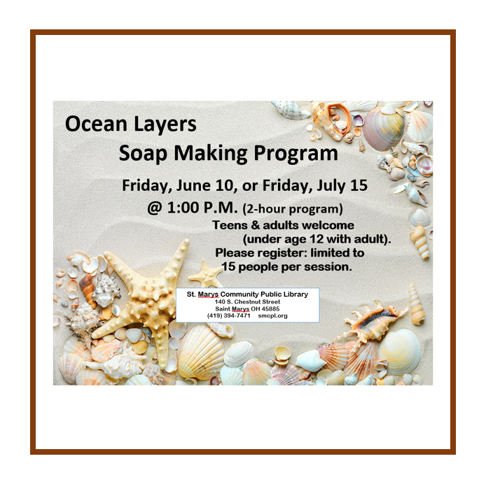 ocean layers soap making June 10 and July 15 post