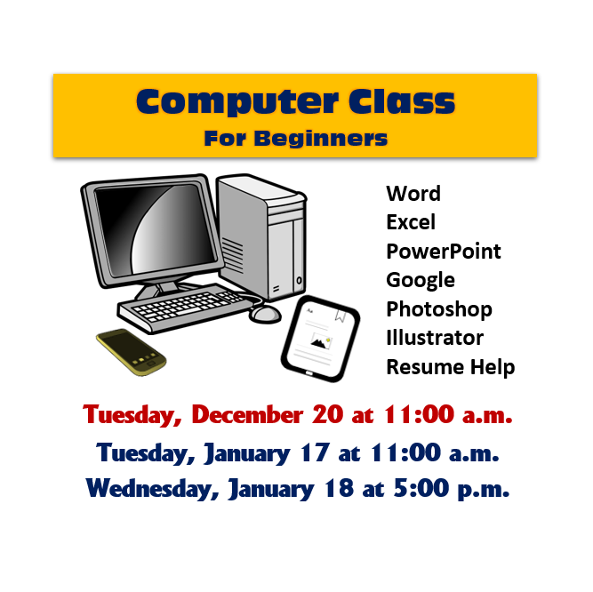 computer class Dec 2022 and Jan 2023