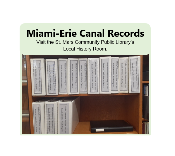 miami erie canal records 2022 donation local history