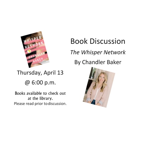 Book Discussion featuring The Whisper Network